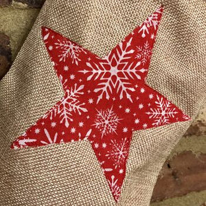 Hessian Star Stocking